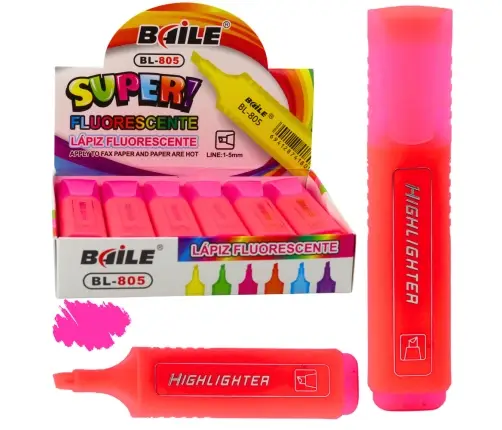 Highlighter Marker For Notes School Office Neon Intense Pink