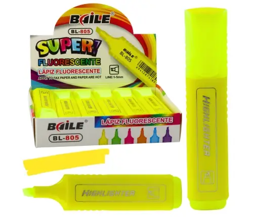 Highlighter Marker For Notes School Office Neon Intense Yellow