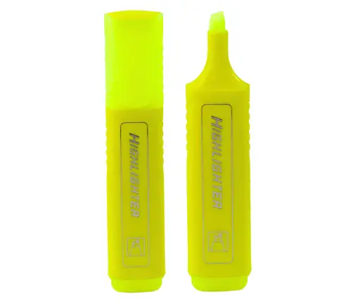 Highlighter Marker For Notes School Office Neon Intense Yellow