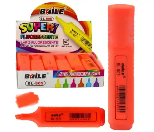 Highlighter Marker For Notes School Office Neon Intense Orange