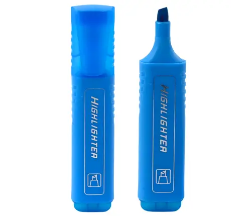 Highlighter Marker For Notes School Office Neon Intense Blue