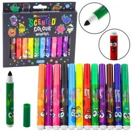 Markers, felt-tip pens, intense colors, fragrant, 12 pcs.