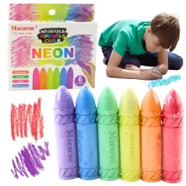 Neon Colored Chalk Blackboard Sidewalk Chalk Set of 6