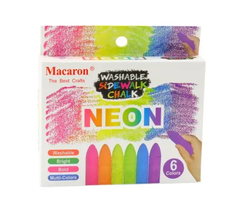 Neon Colored Chalk Blackboard Sidewalk Chalk Set of 6
