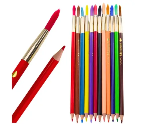 Watercolor Pencils With Brushes 2in1 Colored 12 Pcs