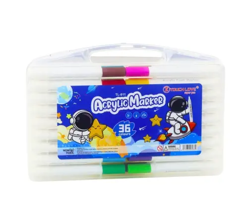 Set of Acrylic Marker Pens in Organizer 36pcs.