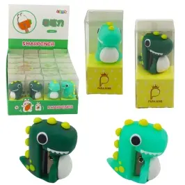 Sharpener for thin pencils, school, office, dinosaur, green