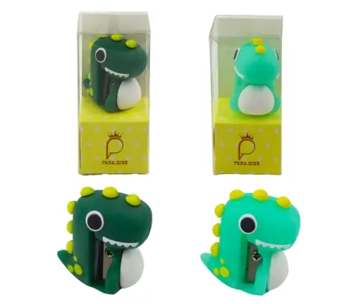 Sharpener for thin pencils, school, office, dinosaur, green