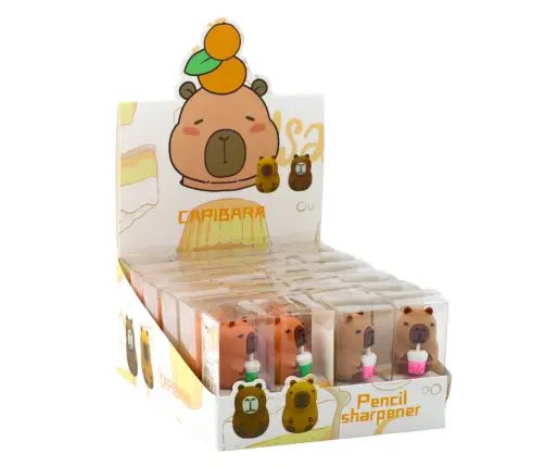 Capybara Sharpener With Cup School Office Brown