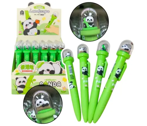 Green Panda Gel Pen Dome Blue Ink 0.5mm