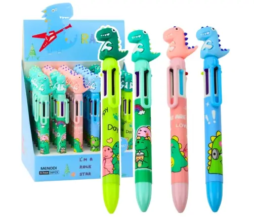 Dinosaur Figurine Pen Multicolor 0.7mm