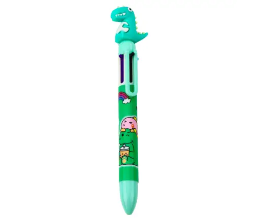 Dinosaur Figurine Pen Multicolor 0.7mm
