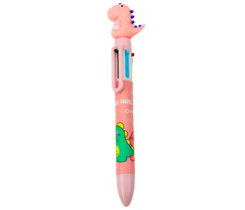 Dinosaur Figurine Pen Multicolor 0.7mm