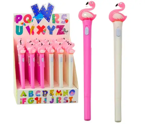 Luminous Ballpoint Pen Pink Flamingo Blue Ink 0.7mm Mix