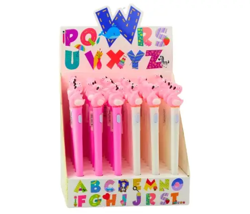 Luminous Ballpoint Pen Pink Flamingo Blue Ink 0.7mm Mix