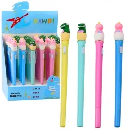 Glowing Dinosaur Ballpoint Pen In Egg Blue Ink 0.7mm Mix