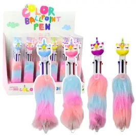Unicorn Fur Ballpoint Pen Donut Fur Color 0.7mm Mix