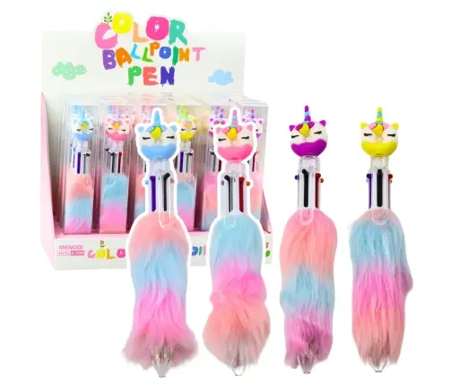 Unicorn Fur Ballpoint Pen Donut Fur Color 0.7mm Mix