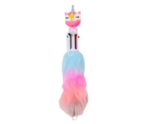 Unicorn Fur Ballpoint Pen Donut Fur Color 0.7mm Mix