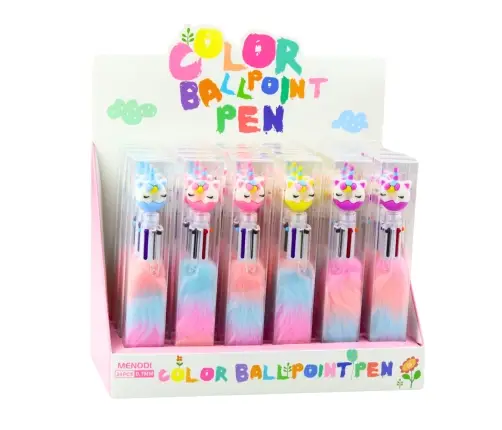 Unicorn Fur Ballpoint Pen Donut Fur Color 0.7mm Mix