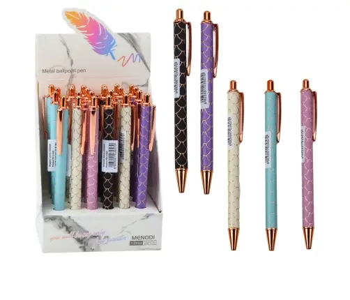 Metal Ballpoint Pen Automatic Scale Effect Blue Ink 1.0mm Metal Ballpoint Pen Automatic Scale Effect Blue Ink 1.0mm