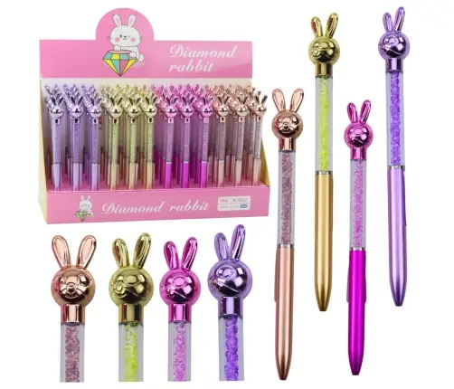 Rabbit Ballpoint Pen Diamonds Blue Refill 0.7mm Mix