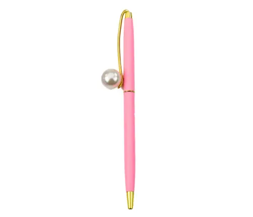 Metal Ballpoint Pen Automatic Pearl Blue Ink 1.0mm Mix