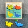 Puzzle Board 2in1 Wooden Educational Dinosaurs Marker