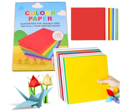 Colored Decorative Paper A4 For Printing Handicrafts Cards 100 Pcs