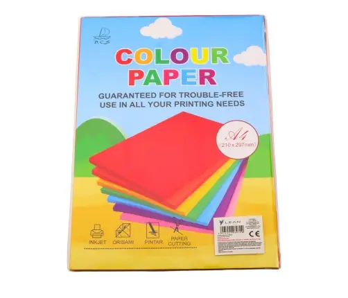 Colored Decorative Paper A4 For Printing Handicrafts Cards 100 Pcs