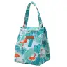 Thermal Insulating Breakfast Bag Lunch Bag Leaves Flamingos 25cm