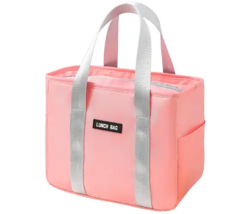 Thermal Insulating Breakfast Bag Lunch Bag Pink 24cm