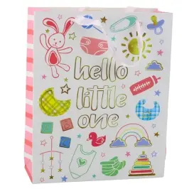 Hello Little One Baby Birth Gift Bag 32 x 26 x 10 cm