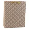 Light Beige Embossed Gift Bag 32 x 26 x 10cm