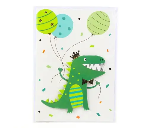 Greeting Card 3D Unicorn Elephant Frog Dinosaur + Envelope