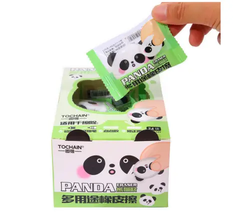 Eraser for erasing school office panda