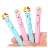 Eraser Pen Extendable With Cat Figure Blue Pink