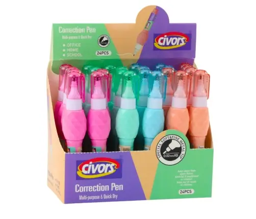 Correction Pen Office School Tip 0.02mm 7ml Mix