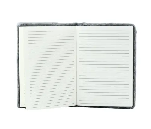 Plush Notebook Notebook Lined Gray Hare A5 80 Sheets