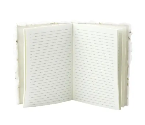 Plush Notebook Notebook Lined Gold Stars White A5 80 Sheets