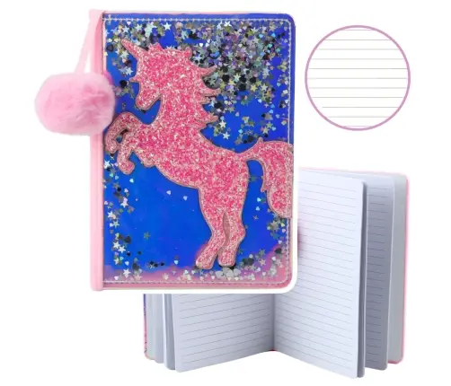 Notizbuch Einhorn Konfetti Holografisch Liniertes Notizbuch A5 80 Blatt