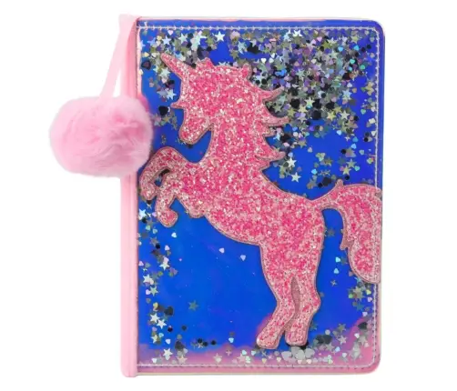 Notizbuch Einhorn Konfetti Holografisch Liniertes Notizbuch A5 80 Blatt