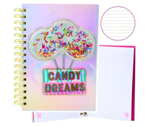 Candy Dreams Holographic A5 Lined Notebook 90 Sheets