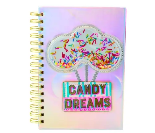 Candy Dreams Holographic A5 Lined Notebook 90 Sheets
