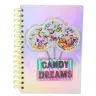 Candy Dreams Holographic A5 Lined Notebook 90 Sheets