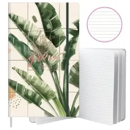 Notebook Planner Lined Banana Leaves Eraser A5 80 Sheets