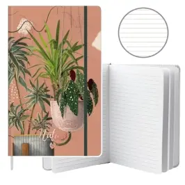 Notebook Planner Lined Leaves Plants Eraser A5 80 Sheets
