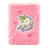 Plush Notebook Lined Unicorn Pink A6 80 Sheets