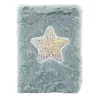 Plush Notebook Lined Shiny Star Gray A6 80 Sheets