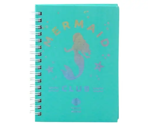 Holographic Mermaid Turquoise Lined Notebook A6 80 Sheets